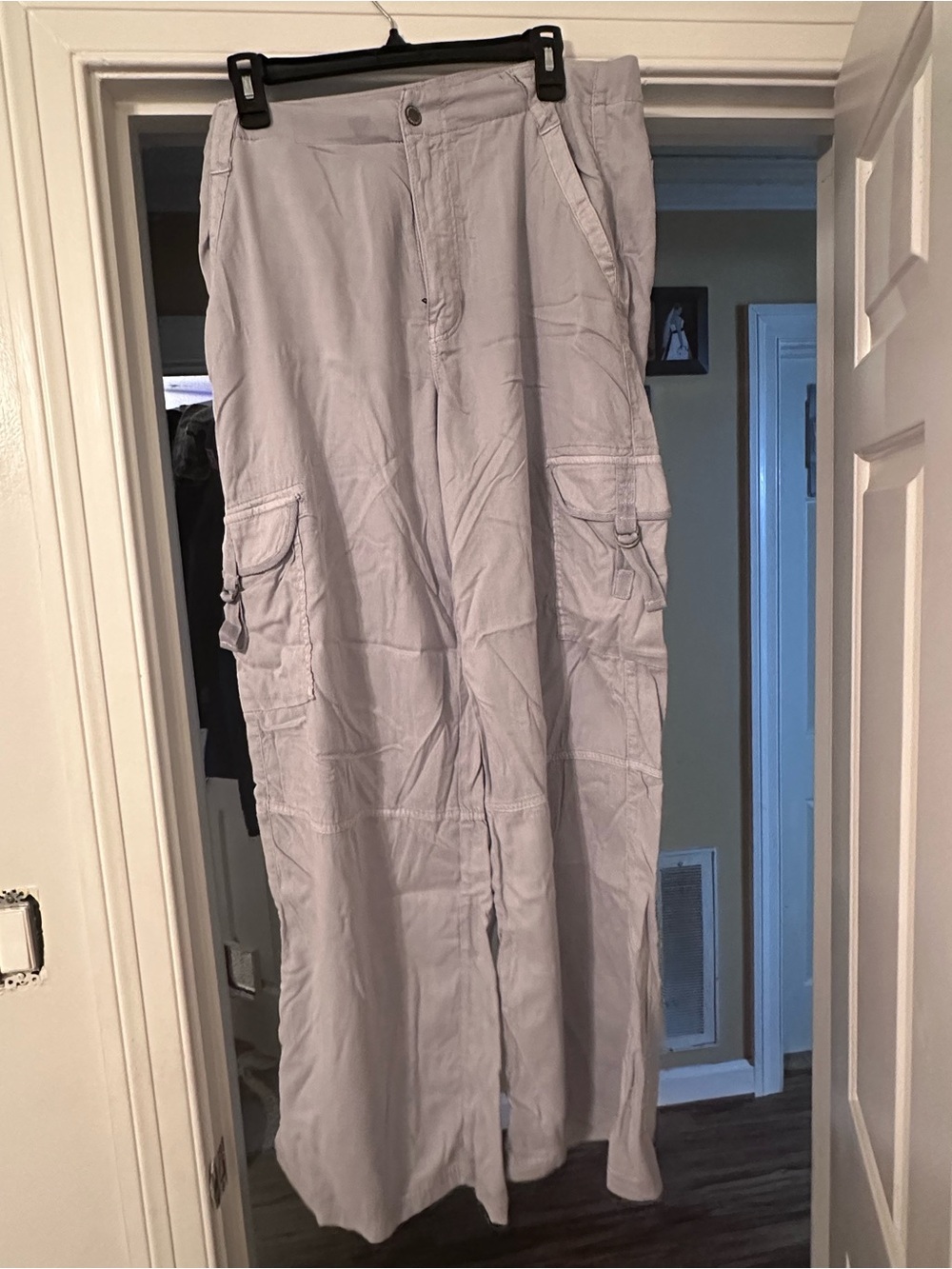 American Eagle Light Blue/Gray womens Cargo Pants - Casual Utility Style